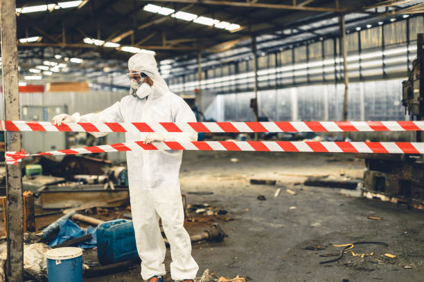 Professional Biohazard Cleanup technician working in Walnut Grove, CA